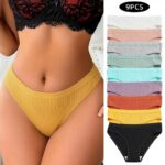 Women's Ribbed Panties Set (9PCS