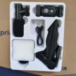 All in one content creator kit phone stand for vlog video streaming with microphone LED light wireless - Image 4