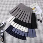 Pleated skirts women spring and summer