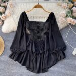 Ruffled mid length puffy dress - Image 6