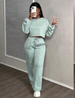 Two piece elastic fashion pants versatile casual comfortable loose - Image 3