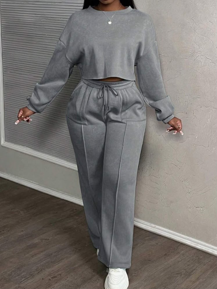 WhatsApp Image 2026-07-15 at 22.22.32 Two piece elastic fashion pants versatile casual comfortable loose - Image 1