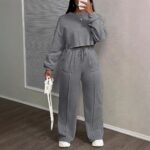 Two piece elastic fashion pants versatile casual comfortable loose - Image 2