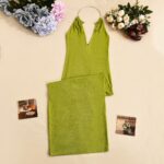 Halt neck long dress - Image 3
