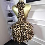 wrinkled puffy short dress - Image 2